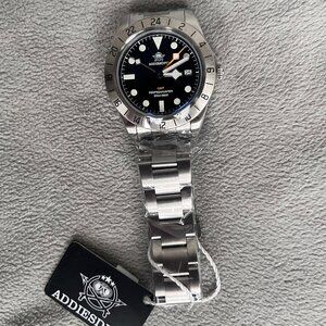 Men's GMT Diver Quartz Watch 39mm Swiss RONDA Movement Luminous 200M Waterproof